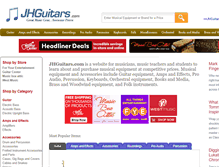 Tablet Screenshot of jhguitars.com